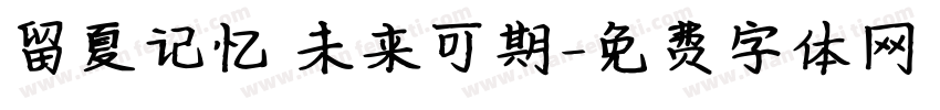 留夏记忆 未来可期字体转换